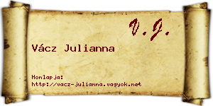 Vácz Julianna névjegykártya