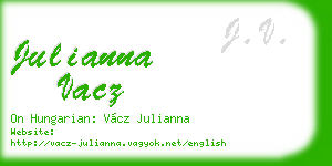 julianna vacz business card